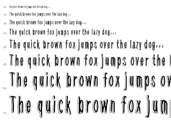 Hidden Zebra font waterfall